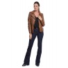 Blouson cuir femme Oakwood Video Cognac