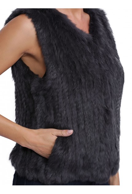 gilet moumoute femme sans manche