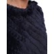 Poncho en fourrure Davos 56034 d'Oakwood Femme bleu foncé 537