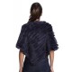 Poncho en fourrure Davos 56034 d'Oakwood Femme bleu foncé 537