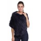 Poncho en fourrure Davos 56034 d'Oakwood Femme bleu foncé 537