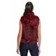 Gilet fourrure lapin femme MonCuir K250090-23 bordeaux