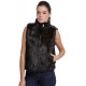 Gilet fourrure lapin femme MonCuir K2500255 marron