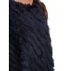 Poncho lapin femme MonCuir gilet K250284-29 bleu marine