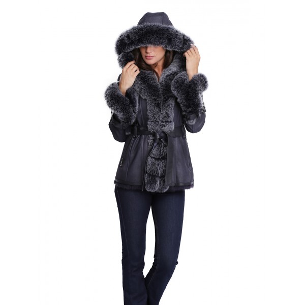 manteau court fourré femme