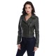 Blouson cuir femme Oakwood Yoko 62326 kaki