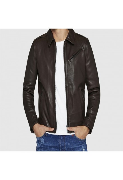 BLOUSON CUIR RANGER STARCK REDSKINS MARRON