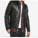 BLOUSON CUIR EMERSON SANDRO DAYTONA HOMME NOIR