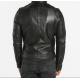 BLOUSON CUIR EMERSON SANDRO DAYTONA HOMME NOIR