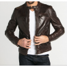 BLOUSON CUIR EMERSON SANDRO DAYTONA HOMME BISON