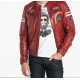 BLOUSON CUIR WALKER DAYTONA HOMME ATLAS ROUGE
