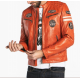 BLOUSON CUIR WALKER DAYTONA HOMME ATLAS ORANGE