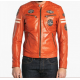 BLOUSON CUIR WALKER DAYTONA HOMME ATLAS ORANGE