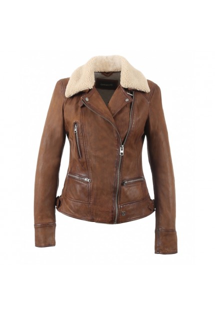 Veste cuir chaude femme Clearance