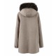 MANTEAU LONG EN LAINE RÉVERSIBLE YUCATAN OAKWOOD BEIGE/GRIS