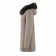 MANTEAU LONG EN LAINE RÉVERSIBLE YUCATAN OAKWOOD BEIGE/GRIS