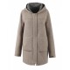 MANTEAU LONG EN LAINE RÉVERSIBLE YUCATAN OAKWOOD BEIGE/GRIS