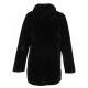 MANTEAU COURT EN FAUSSE FOURRURE COL CHEMISE LUNA OAKWOOD NOIR 501