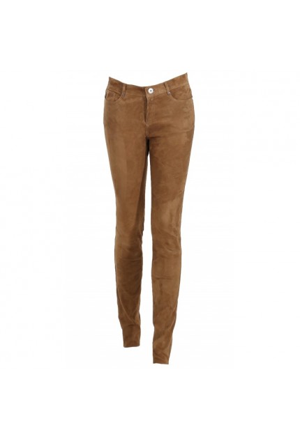 Pantalon Cuir Stretch Pandaroa d'Oakwood Femme TOBACCO 511