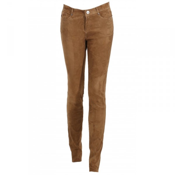 Pantalon Cuir Stretch Pandaroa d'Oakwood Femme TOBACCO 511