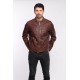 BLOUSON CUIR COLLINS PAOLO DAYTONA HOMME NOIR COGNAC