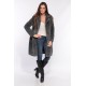 MANTEAU LONG EN FAUSSE FOURRURE A COL REVERS CYBEROAKWOOD GRIS 527