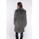 MANTEAU LONG EN FAUSSE FOURRURE A COL REVERS CYBEROAKWOOD GRIS 527