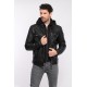 BLOUSON EN CUIR VÉRITABLE À CAPUCHE AMOVIBLE DRINK OAKWOOD NOIR 501