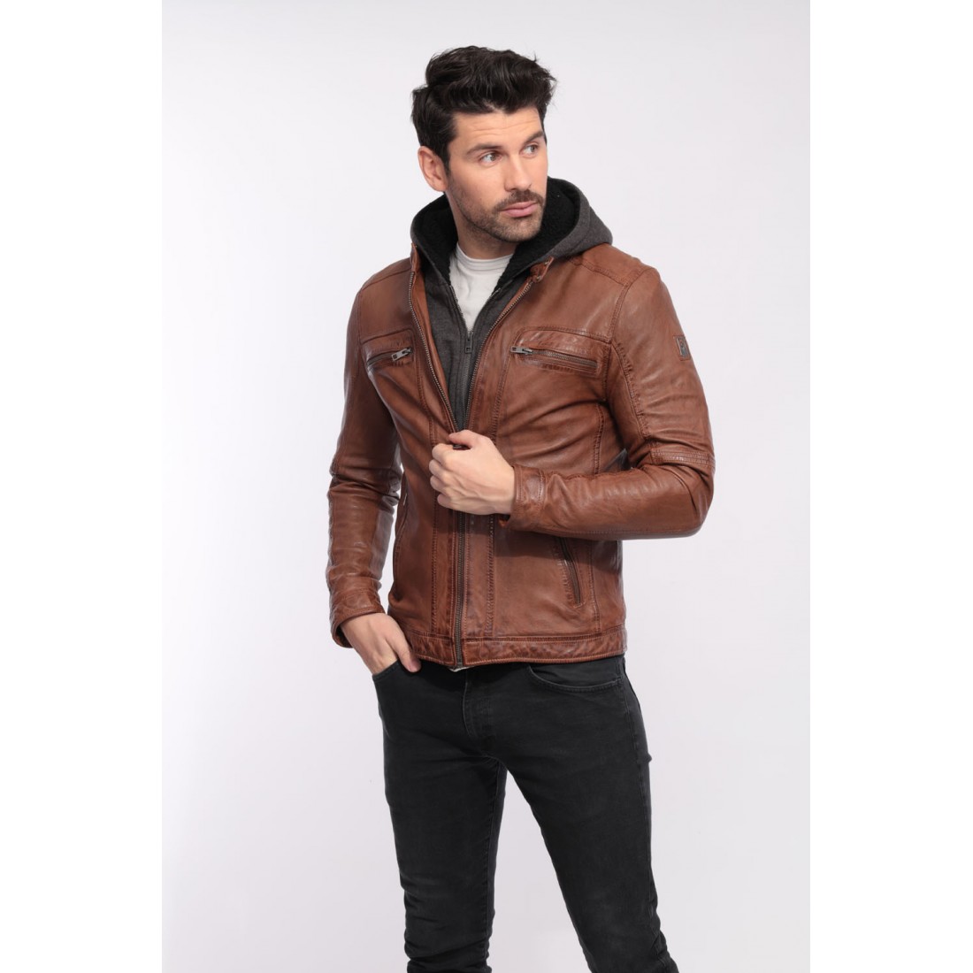 veste cuir oakwood