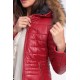 DOUDOUNE CUIR JELLY OAKWOOD FEMME ROUGE 539