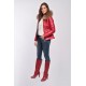 DOUDOUNE CUIR JELLY OAKWOOD FEMME ROUGE 539