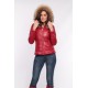DOUDOUNE CUIR JELLY OAKWOOD FEMME ROUGE 539