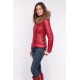 DOUDOUNE CUIR JELLY OAKWOOD FEMME ROUGE 539