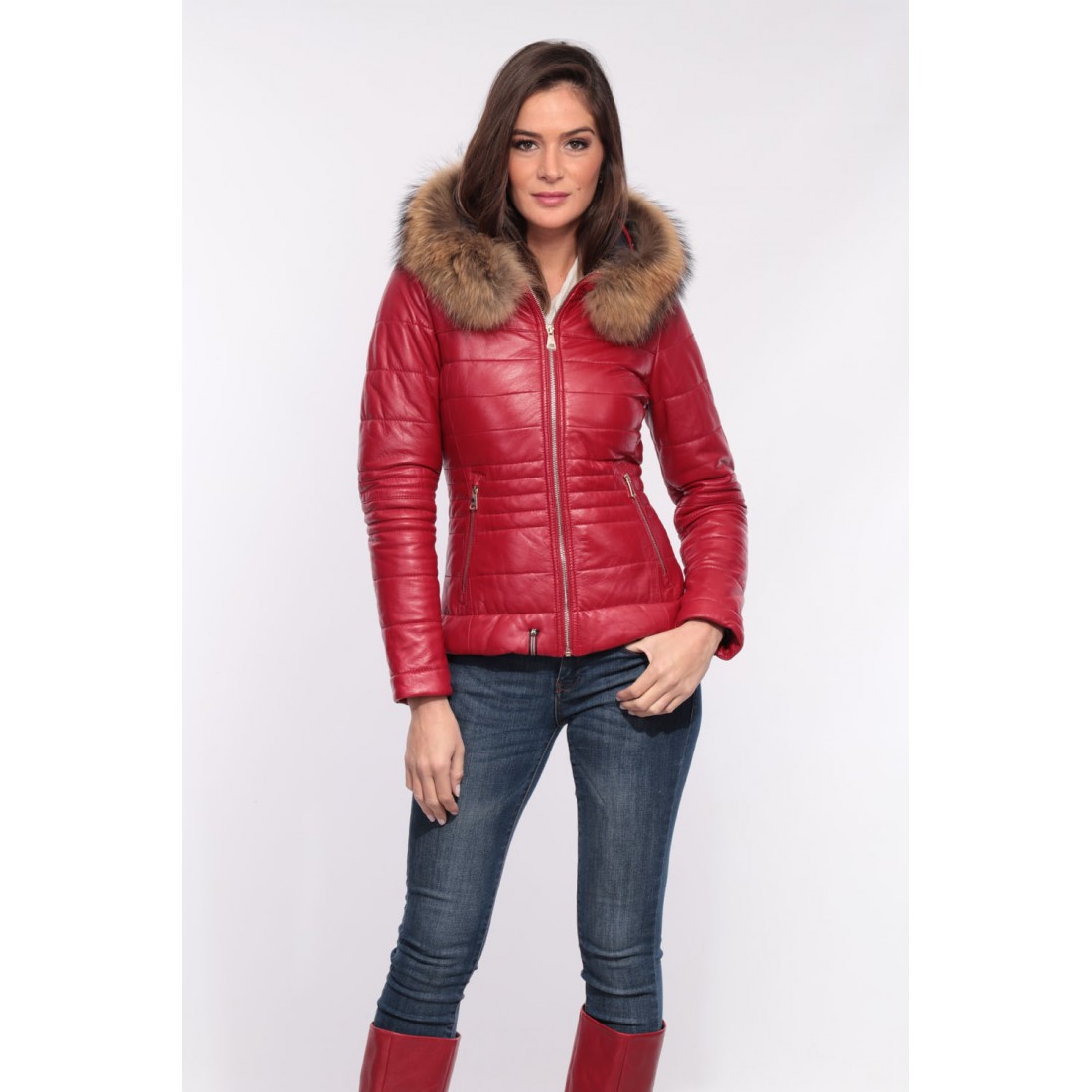 Doudoune femme rouge clearance