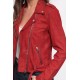 Blouson cuir Nubuck femme Oakwood Please Rouge 538