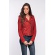 Blouson cuir Nubuck femme Oakwood Please Rouge 538