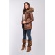 DOUDOUNE LONGUE POPPING OAKWOOD FEMME COGNAC 507