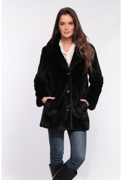 MANTEAU EN FAUSSE FOURRURE USER OAKWOOD NOIR 501