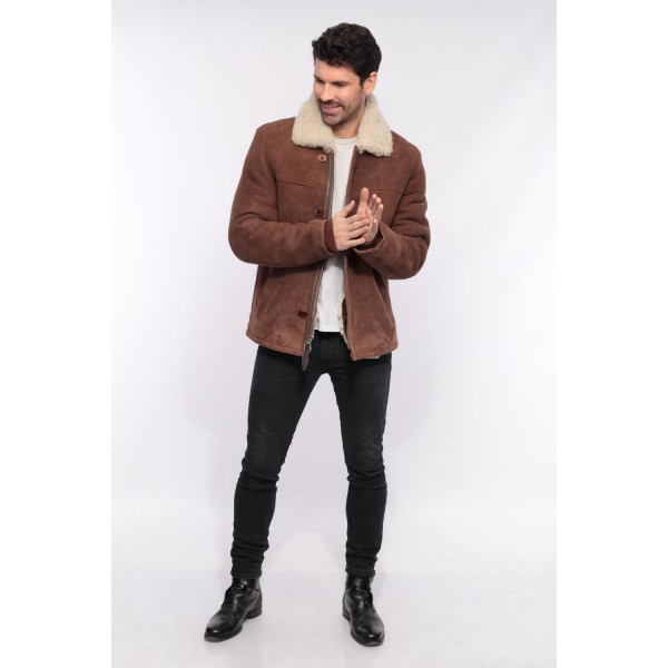 BLOUSON LCWESTERN SCHOTT MARRON