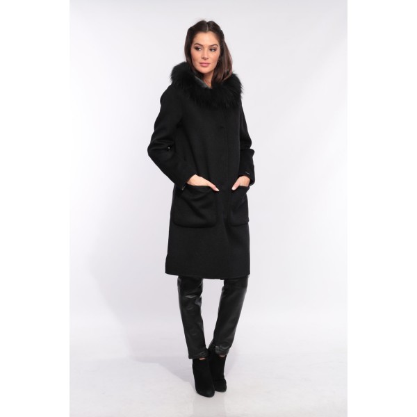 Manteau en laine reversible Oakwood Yale Bi noir et gris