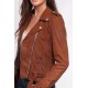 Blouson cuir Nubuck femme Oakwood Please Rouge 538