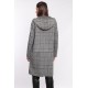 Manteau en laine reversible Oakwood Yale Bi square carreaux gris 637