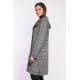 Manteau en laine reversible Oakwood Yale Bi square carreaux gris 637