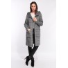 Manteau en laine reversible Oakwood Yale Bi square carreaux gris 637