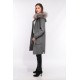 Manteau en laine reversible Oakwood Yale Bi square carreaux gris 637