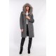 Manteau en laine reversible Oakwood Yale Bi square carreaux gris 637