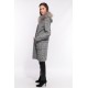 Manteau en laine reversible Oakwood Yale Bi square carreaux gris 637