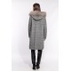 Manteau en laine reversible Oakwood Yale Bi square carreaux gris 637