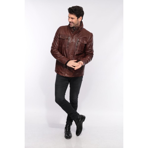 VESTE EN CUIR HOMME ANDERSON DAYTONA BISON