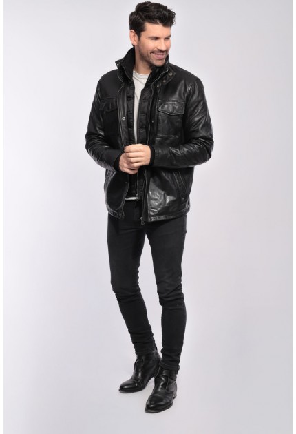 VESTE EN CUIR HOMME ANDERSON DAYTONA NOIR